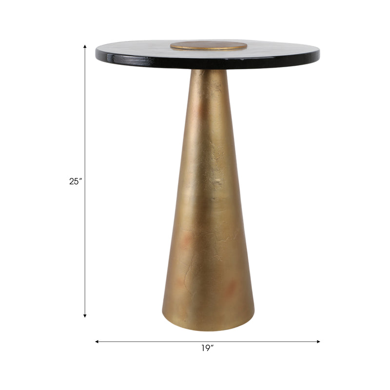 Metal, 25 Henderson  Accent Table, Pewter