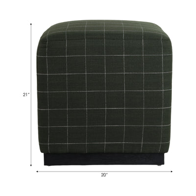 20X20 SQUARE OTTOMAN, OLIVE