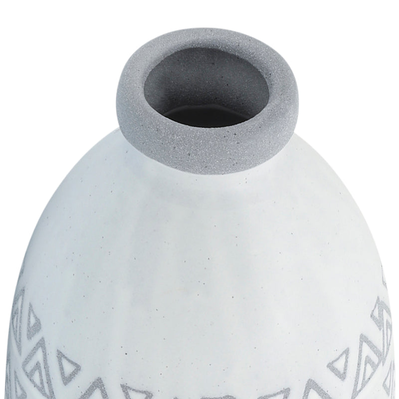 CER, 14H AZTEC VASE, GRAY