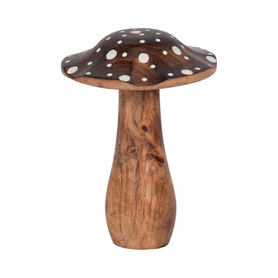 6 Wood Mushroom With White Dots, Brown