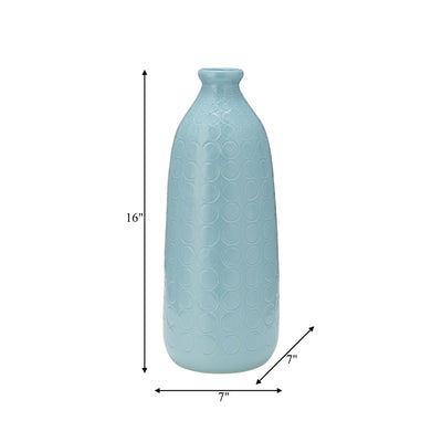 CER, 16 CIRCLES VASE, AQUA HAZE