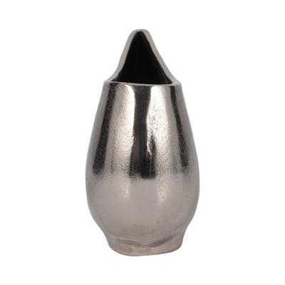 Metal, 14 Andria Medium Silver Vase