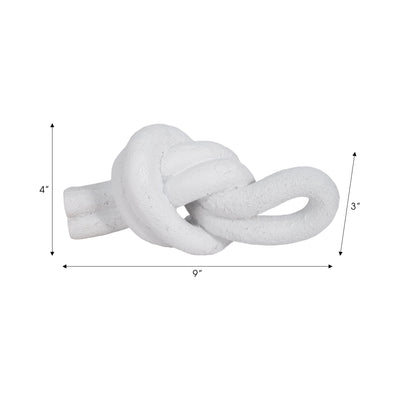 9 Loop Knot Object, White