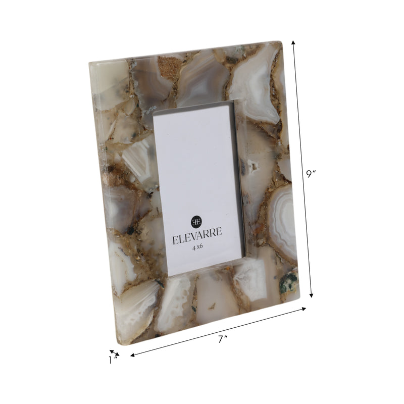 4x6 Mankato Grey Agate Photo Frame