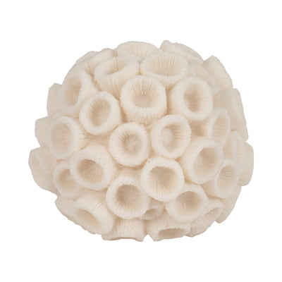 6 Round Coral Orb, Ivory