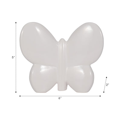 Cer, 6 Balloon Butterfly, White