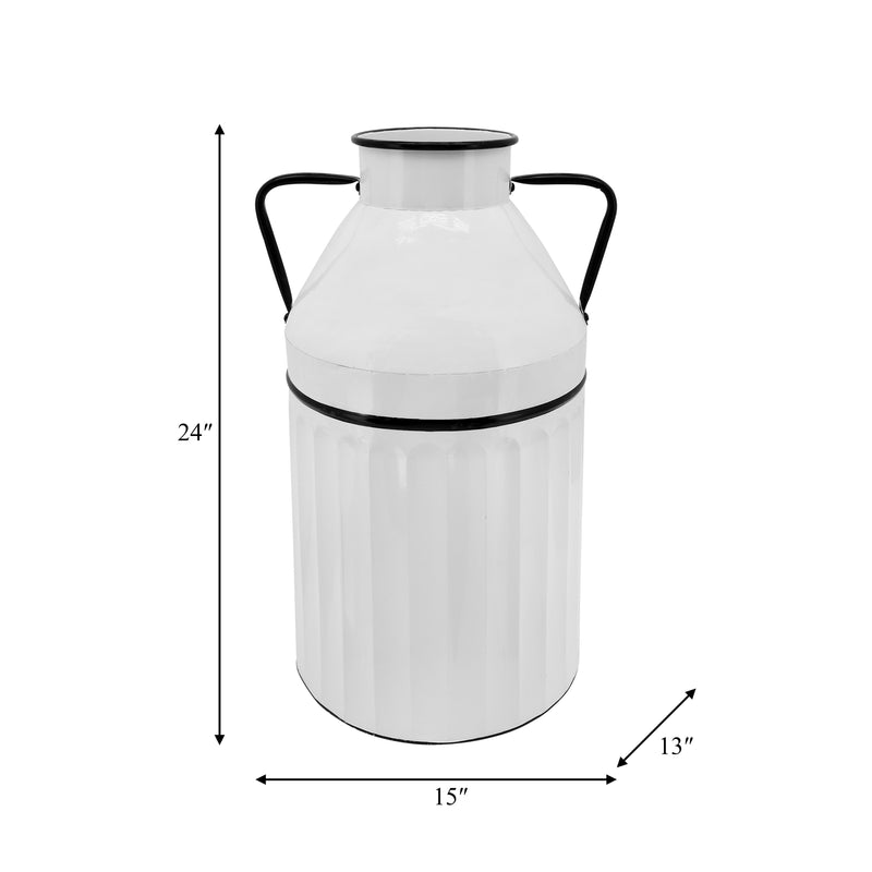 METAL 24H MILK BUCKET, WHITE