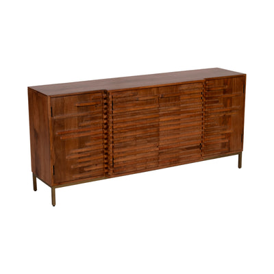 30 MIDCENTURY SLAT SIDEBOARD, MANGO BRWN