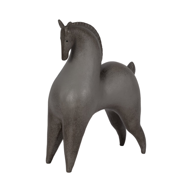 12 Curved Horse, Grey