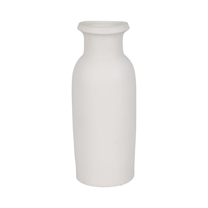 CER, 20H TALL SLIM VASE, WHITE