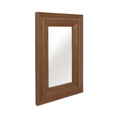 WOOD FRAME 24 X 36 WALL MIRROR, BROWN WB