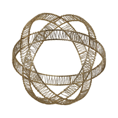 10 Woven Metal Orb, Gold