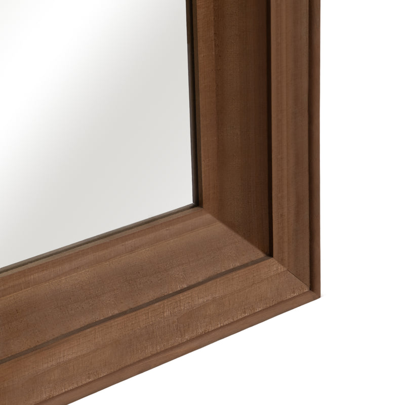 WOOD FRAME 24 X 36 WALL MIRROR, BROWN WB