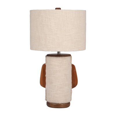 24 Ecomix Fabric Lamp With Wood, Ivory