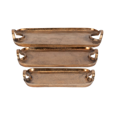 S/3 15/19/23 Darcy Trays, Bronze