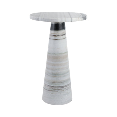 22 Panda Stone Marble Accent Table, Multi