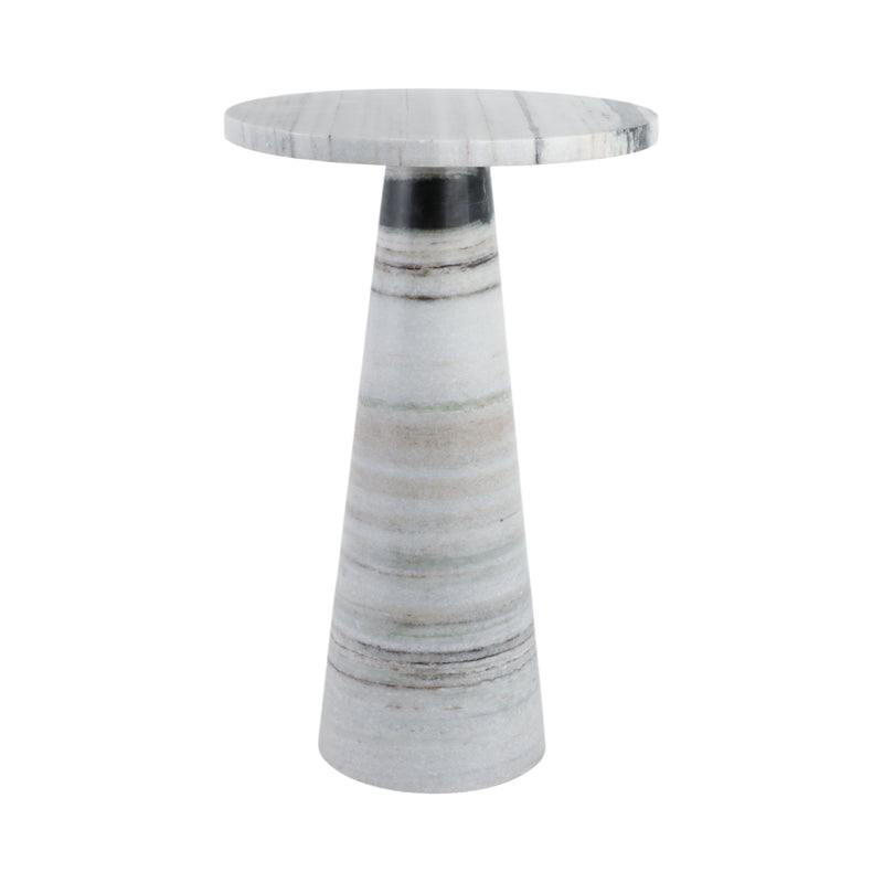 22 Panda Stone Marble Accent Table, Multi