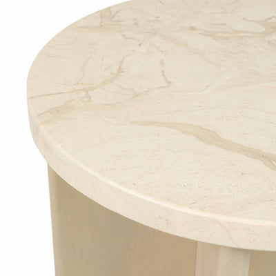 24 CONNLEY MEDIUM MARBLE AND WOOD ACCENT TABLE