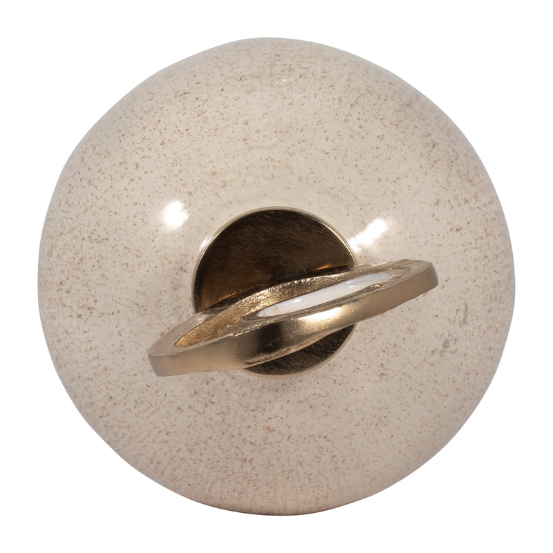 GLASS, 27 VASE METAL SWIRL TOPPER, 2-TONE BRONZE