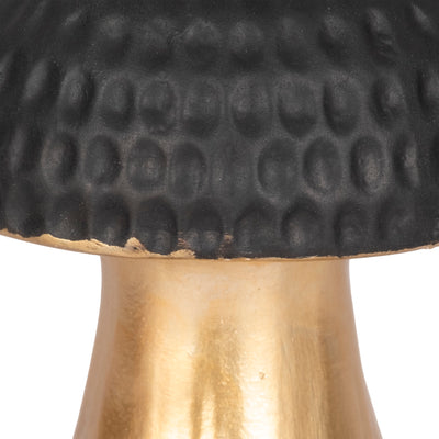 7 Hammered Top Mushroom, Black/gold