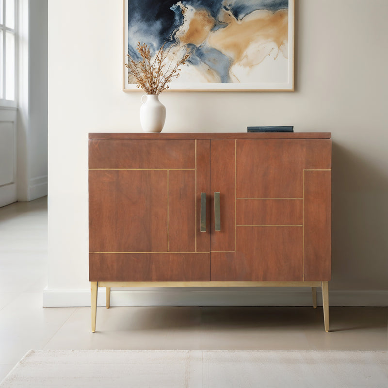 36 Casoria Wood Chest, Brown