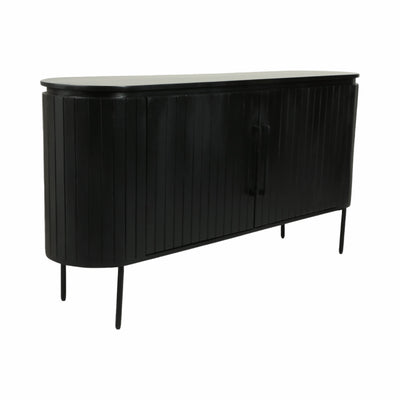 60x31 Ribbed Cabinet, Black