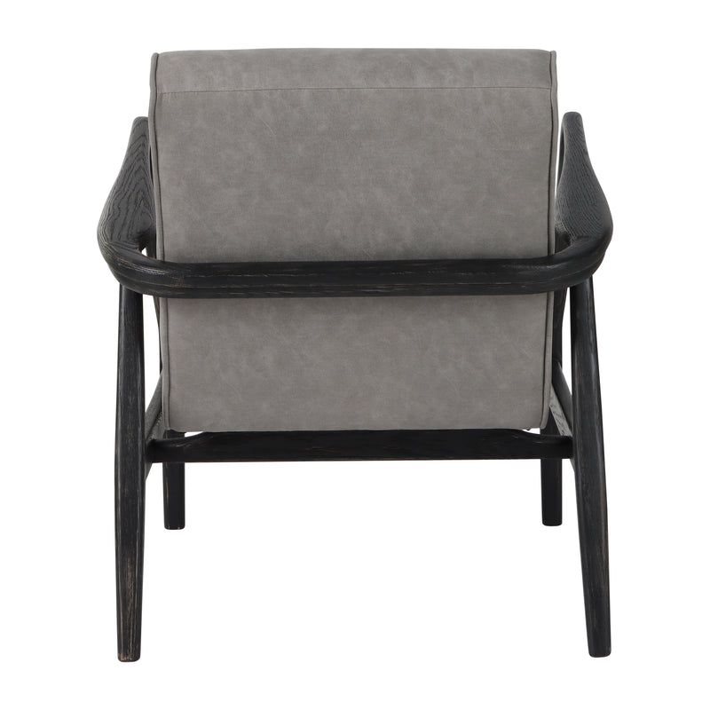 33 Avalon Wood Accent Chair, Gray