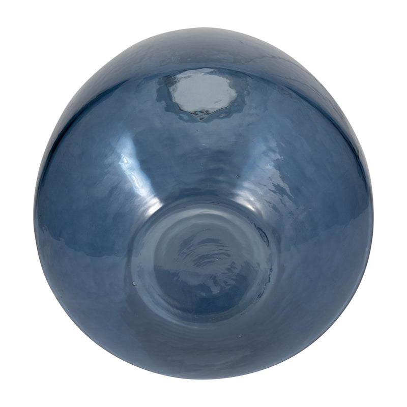 GLASS, 15 BALLOON VASE, BLUE