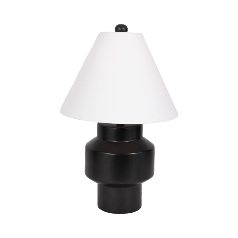 22 Modern Cylinder Table Lamp, Black