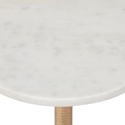 Metal, 24h Round Drink Table - Flat Base, Gold