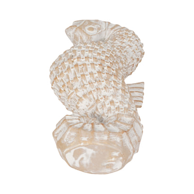 12 Resin Wicker Seahorse, White