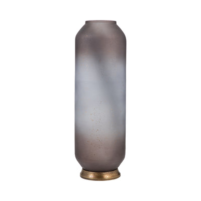 GLASS, 20 METALLIC DETAIL VASE,  BLUSH