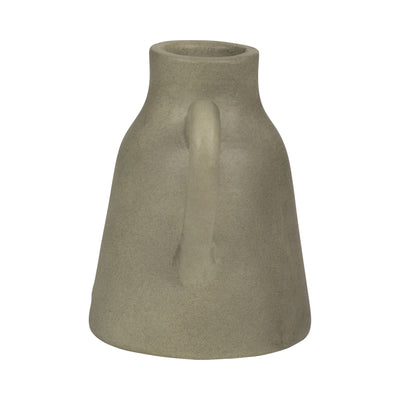 TERRACOTTA, 8 VASE W/ HANDLE, SAGE GREEN