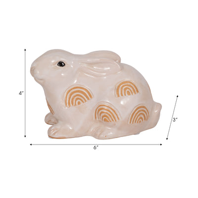 CER, 5 BUNNY WITH ARCH DESIGN, IVORY