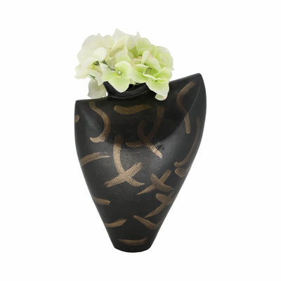 11 Ponce Tribal Black & Gold Vase