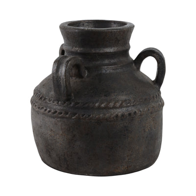 Terracotta, 12 Triple Handle Jug, Black