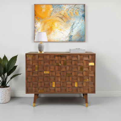 39 Amelia Wood Chest, Brown