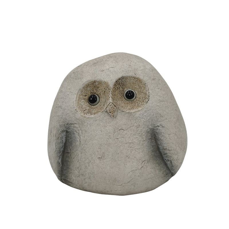 13 Chubby Owl With Solar Eyes, Grey