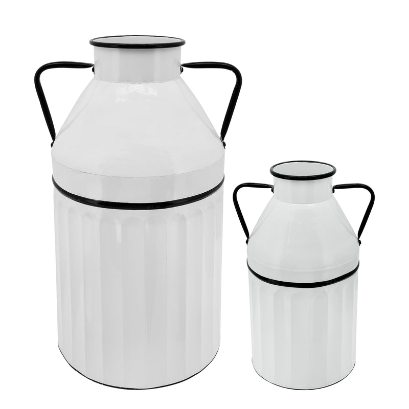 METAL 18H MILK BUCKET, WHITE