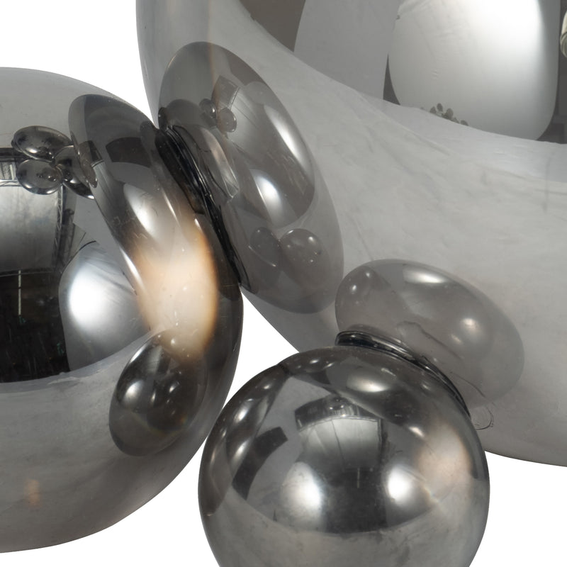 8 ATLAS SILVER CRYSTAL BUBBLE STATUARY