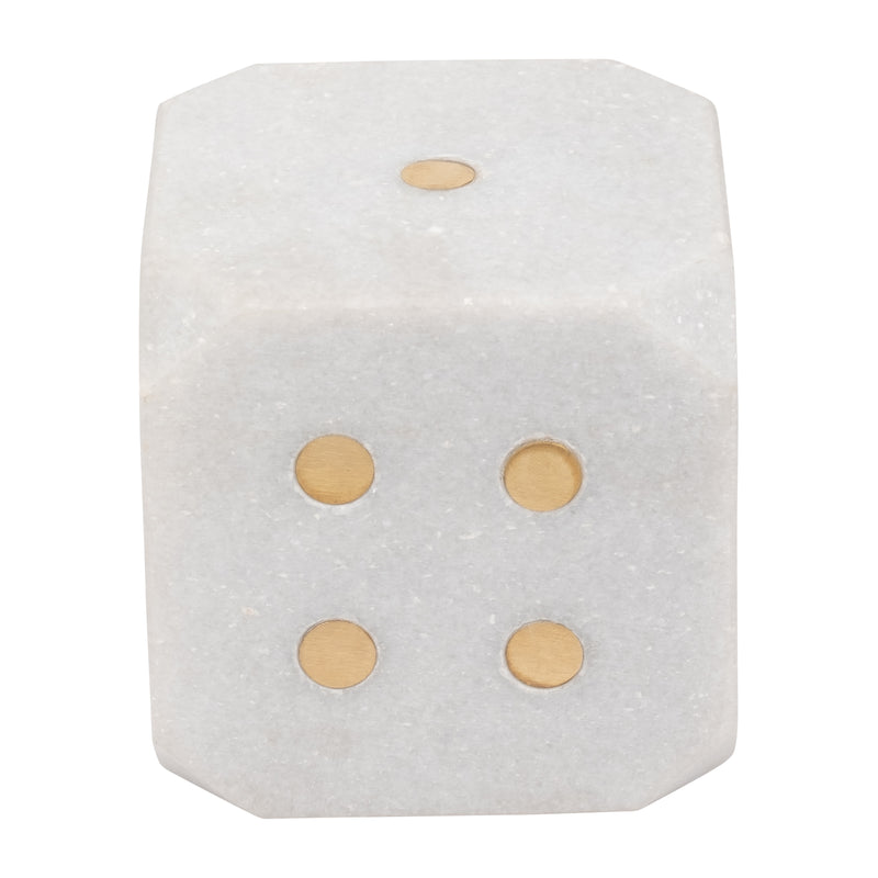 Marble, 4 Dice, White