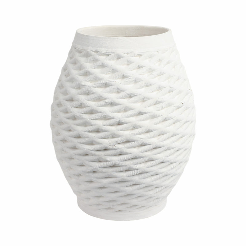 16talland Large 3d Printed Porcelain Vase, Ivory