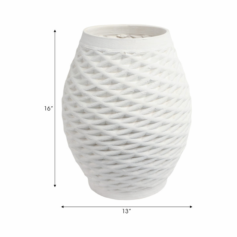 16talland Large 3d Printed Porcelain Vase, Ivory