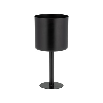 Ec Metal,6,flat Round Base Planter,black