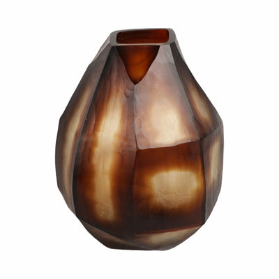 10 Tioga Small Brown Glass Vase