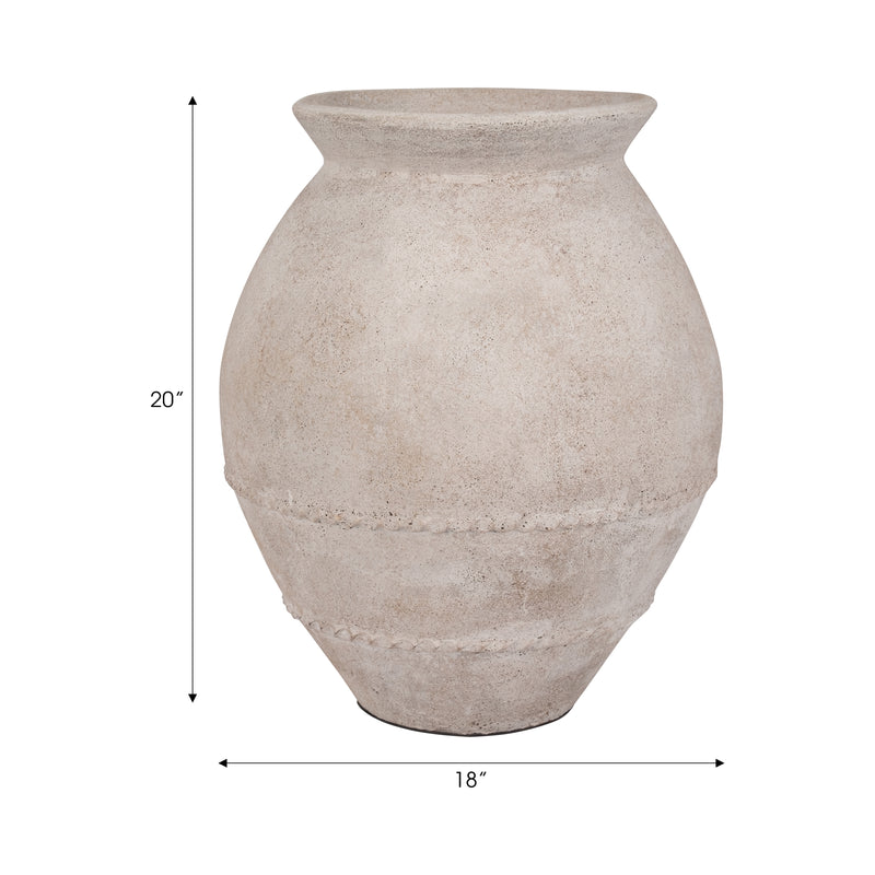 Terracotta, 20 Traditional Jug Vase, Ivory