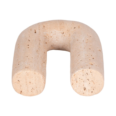 6 Rounded Travertine Arch Object, Tan