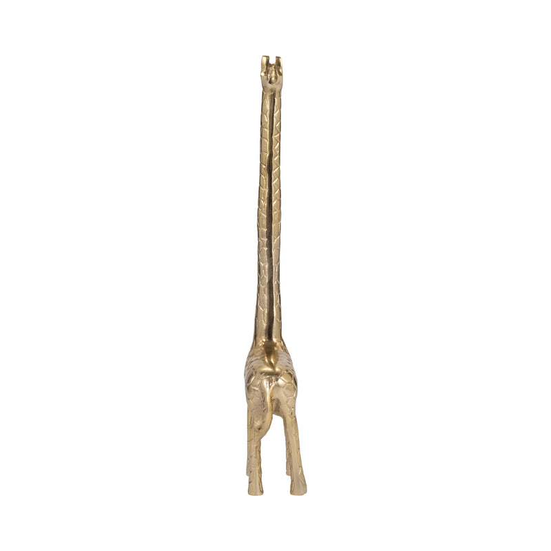 Metal, 21 Long Neck Giraffe, Gold