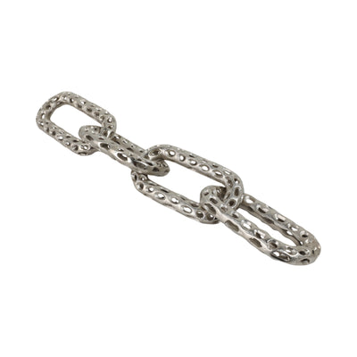 25x4 Pierced Metal 4-chain Link Object, Silver