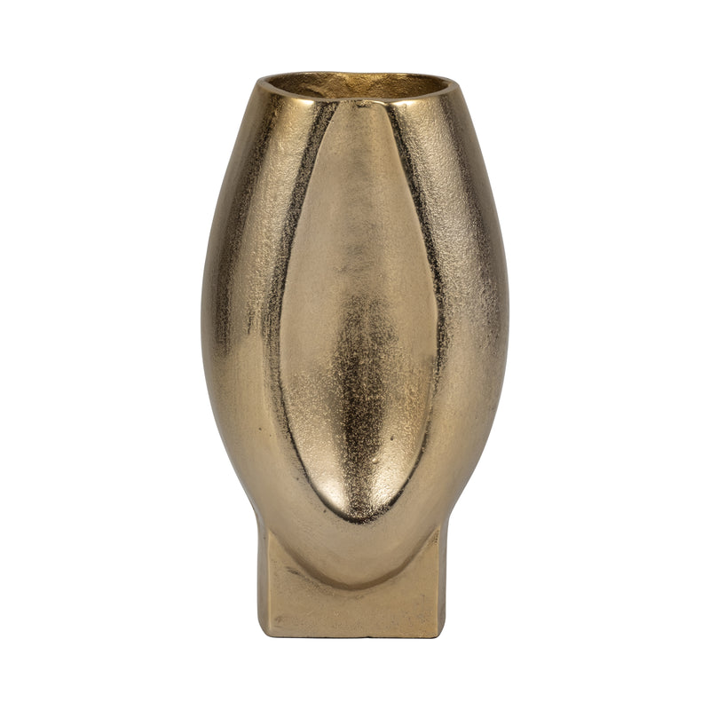 12 Nadia Metal Oval Vase, Gold